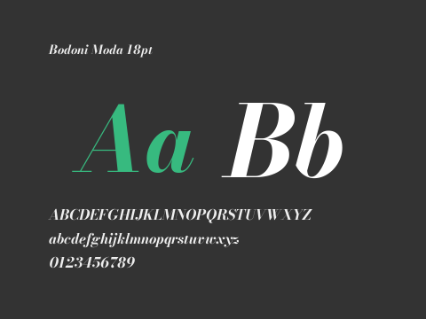 Bodoni Moda 18pt