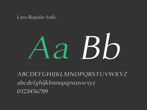 Lara Regular Italic