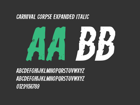 Carnival Corpse Expanded Italic