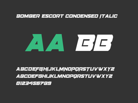 Bomber Escort Condensed Italic