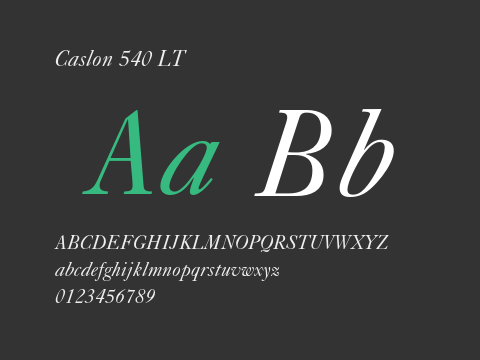 Caslon 540 LT