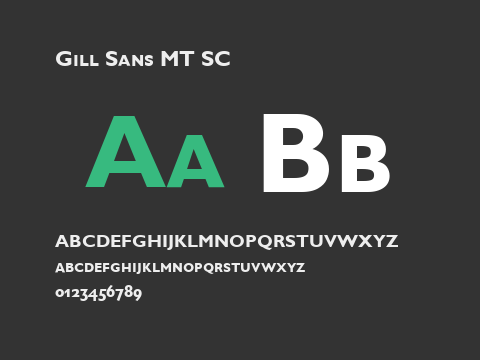 Gill Sans MT SC