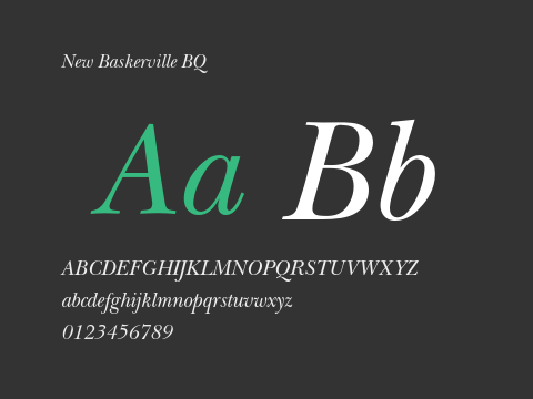 New Baskerville BQ