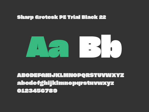 Sharp Grotesk PE Trial Black 22