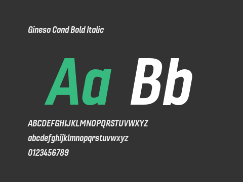 Gineso Cond Bold Italic