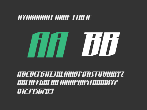 Hydronaut Wide Italic