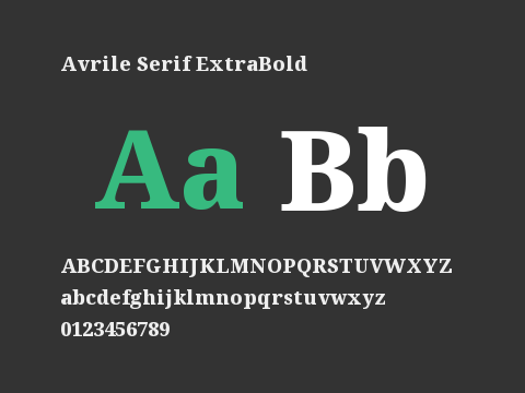 Avrile Serif ExtraBold