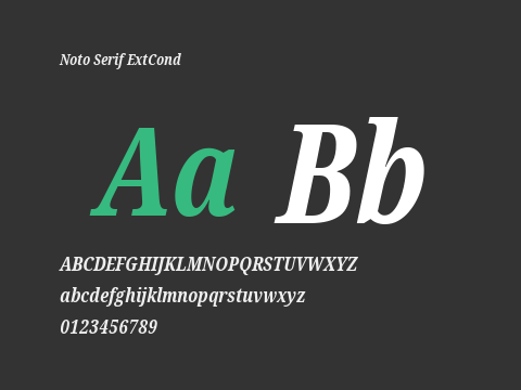 Noto Serif ExtCond