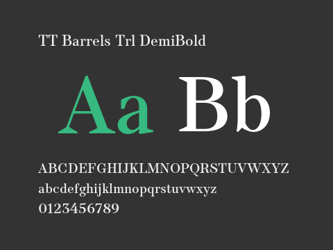 TT Barrels Trl DemiBold