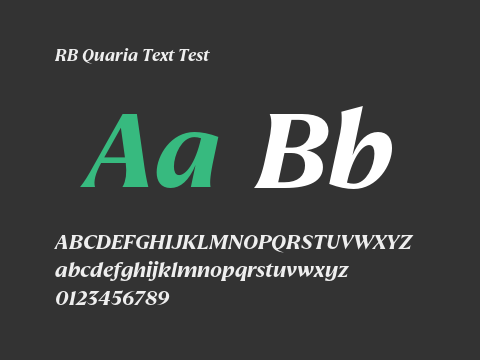 RB Quaria Text Test