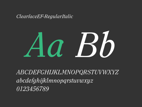 ClearfaceEF-RegularItalic