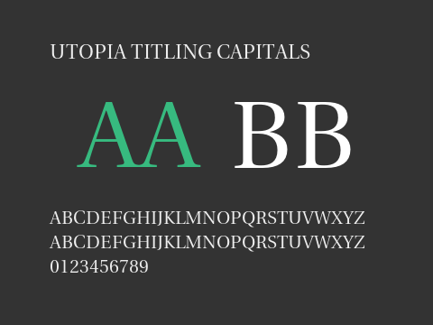 Utopia Titling Capitals