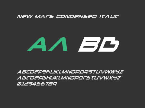 New Mars Condensed Italic