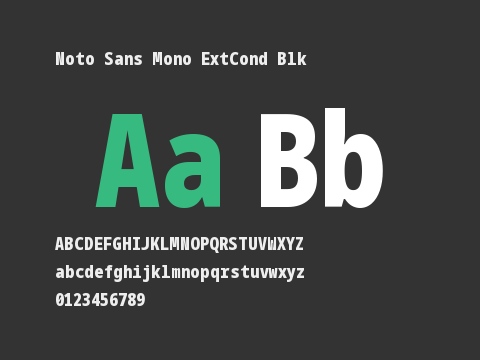 Noto Sans Mono ExtCond Blk