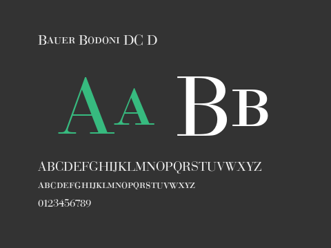 Bauer Bodoni DC D