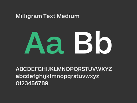 Milligram Text Medium