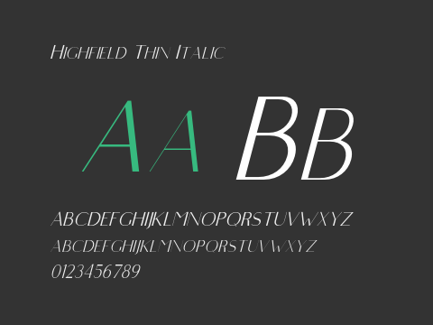 Highfield Thin Italic