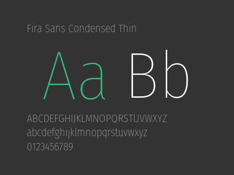 Fira Sans Condensed Thin