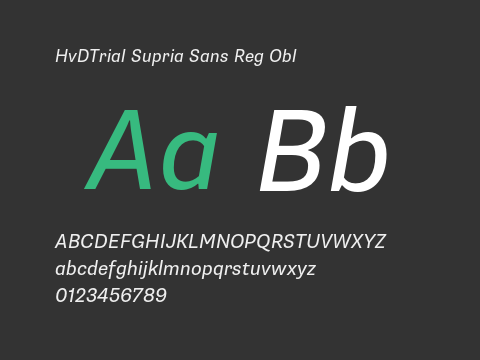 HvDTrial Supria Sans Reg Obl