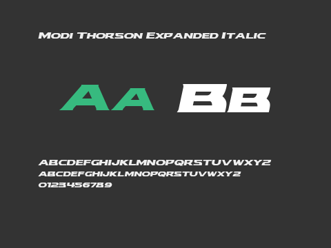 Modi Thorson Expanded Italic