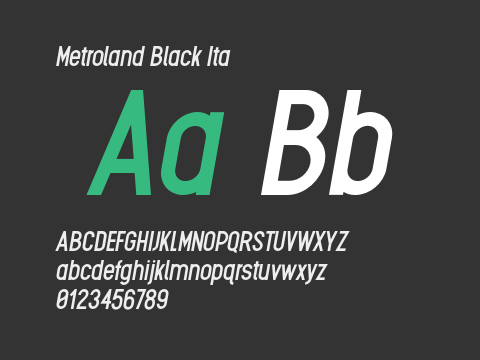 Metroland Black Ita