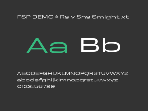 FSP DEMO - Rslv Sns Smlght xt