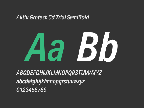 Aktiv Grotesk Cd Trial SemiBold