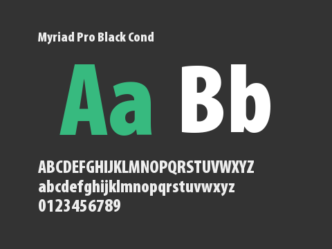 Myriad Pro Black Cond