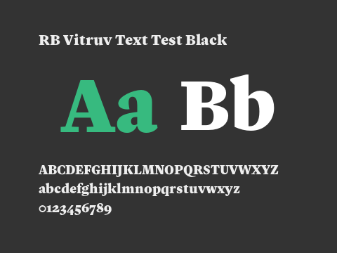 RB Vitruv Text Test Black