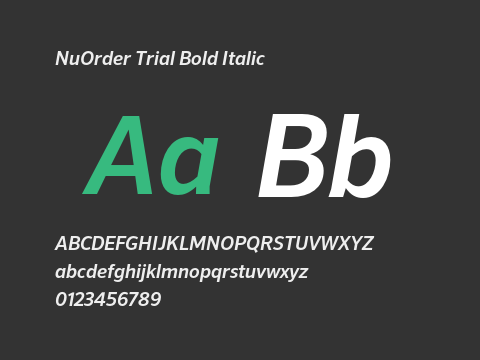 NuOrder Trial Bold Italic