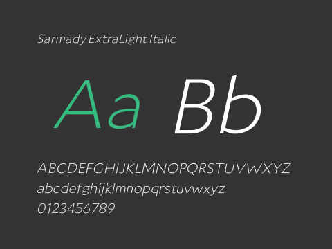 Sarmady ExtraLight Italic