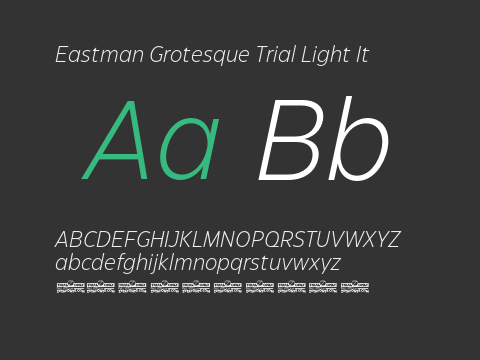 Eastman Grotesque Trial Light It