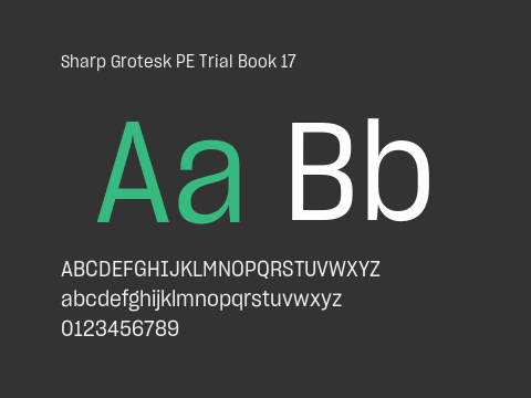 Sharp Grotesk PE Trial Book 17