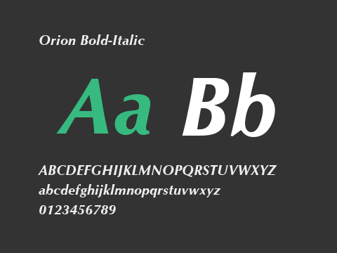 Orion Bold-Italic