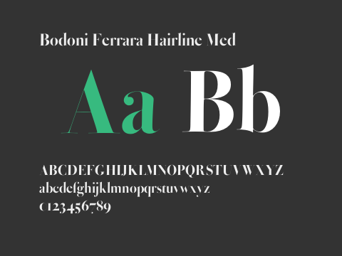 Bodoni Ferrara Hairline Med