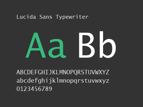 Lucida Sans Typewriter