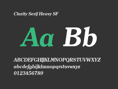 Clarity Serif Heavy SF