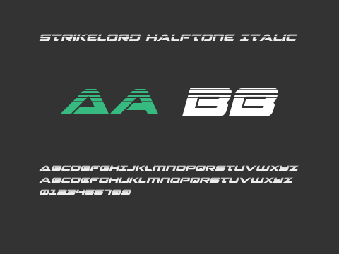 Strikelord Halftone Italic