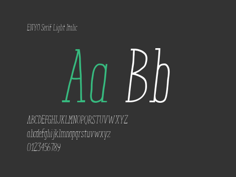 ENYO Serif Light Italic