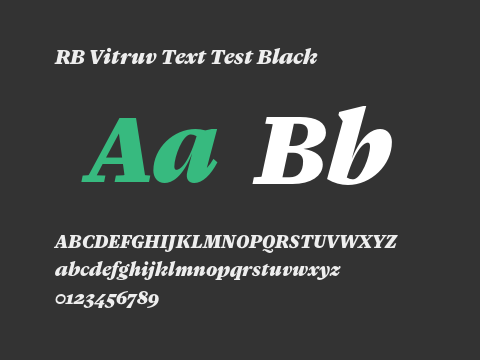 RB Vitruv Text Test Black