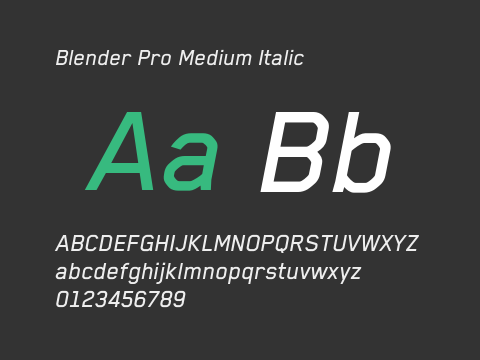 Blender Pro Medium Italic