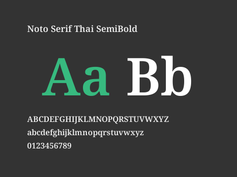 Noto Serif Thai SemiBold