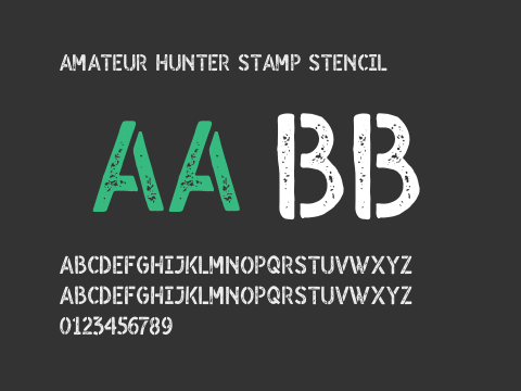 Amateur Hunter Stamp Stencil