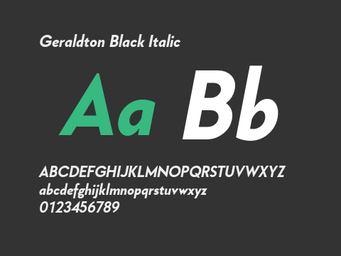 Geraldton Black Italic