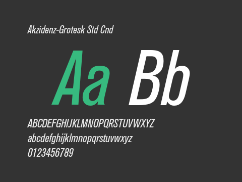 Akzidenz-Grotesk Std Cnd