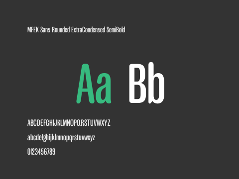 MFEK Sans Rounded ExtraCondensed SemiBold