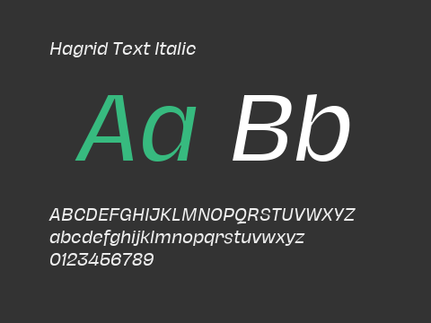 Hagrid Text Italic