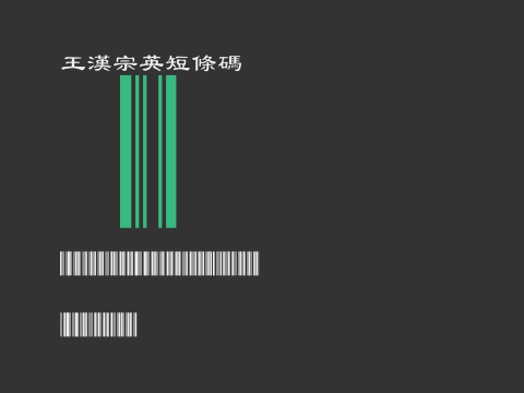 王漢宗英短條碼