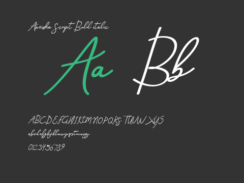 Aneisha Script Bold italic