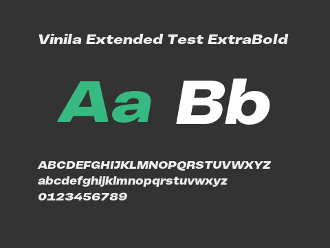 Vinila Extended Test ExtraBold